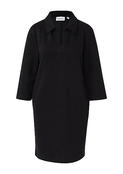 comma Minikleid Kleid Kurzes Jerseykleid mit Polokragen und Eingrifftaschen günstig online kaufen