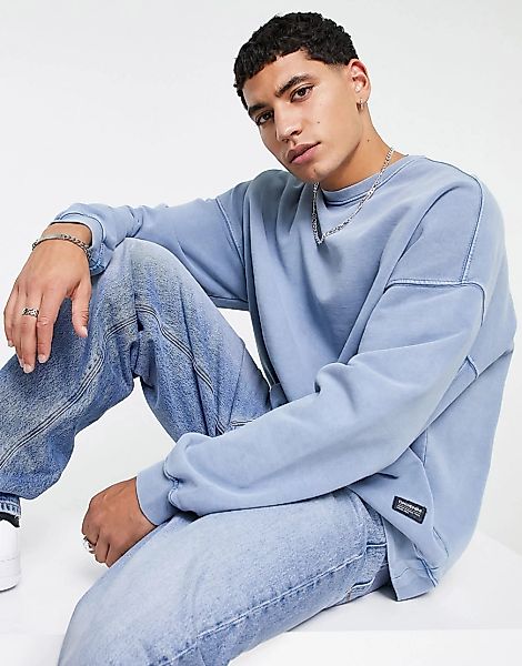 Dr Denim – Schweres Sweatshirt in Grau günstig online kaufen