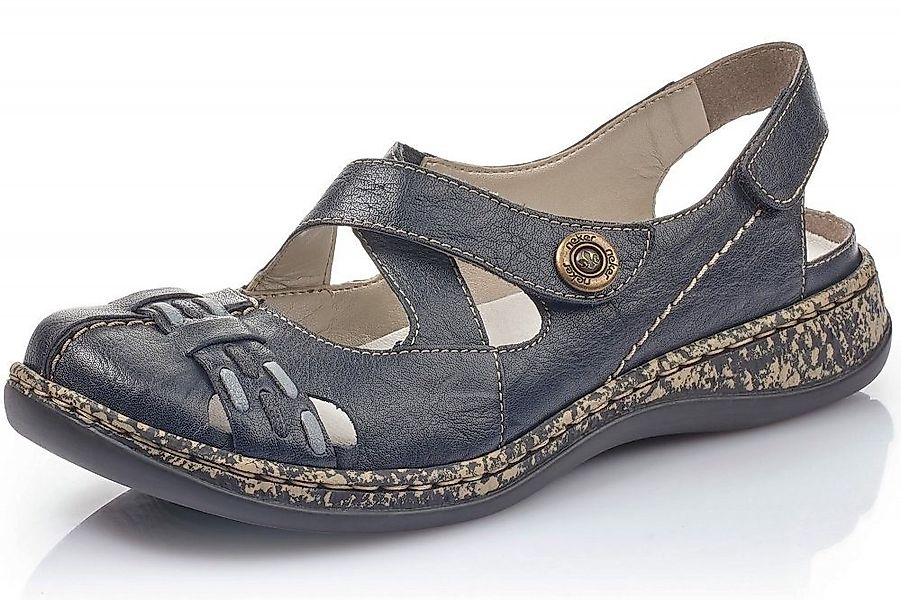 Rieker Klettschuh, Sommerschuh, Keilabsatz, Riemchensandale, mit Kontrastnä günstig online kaufen