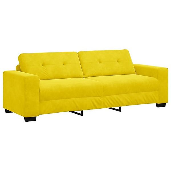 vidaXL Sofa Sofa 3-Sitzer Gelb 180 cm Samt, 1 Teile günstig online kaufen