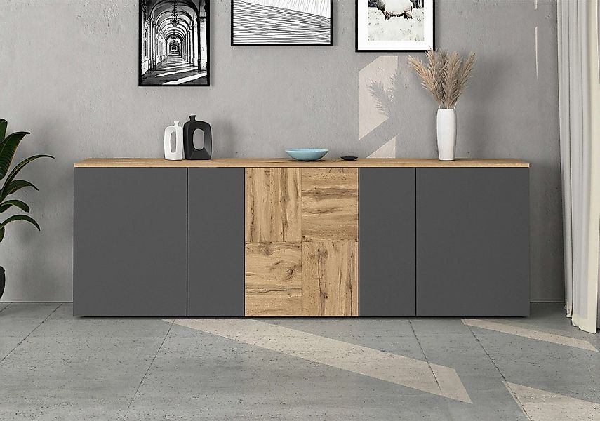OTTO home Sideboard ISEO, Kommode, Schrank, Sideboard, Lowboard, 6 Fächer, günstig online kaufen