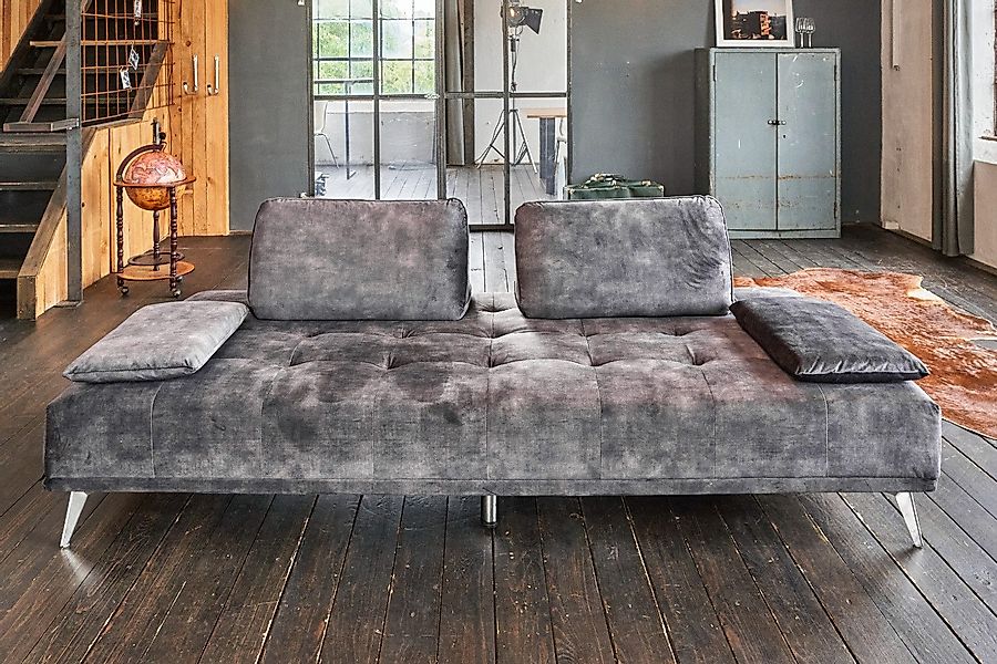 KAWOLA Schlafsofa WIOLO Velvet moosgrün - Bequeme Liegefläche - Gästebett, günstig online kaufen