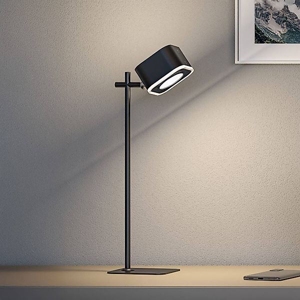 Paulmann LED-Akku-Tischlampe Varia, schwarz, 37 cm dim CCT günstig online kaufen