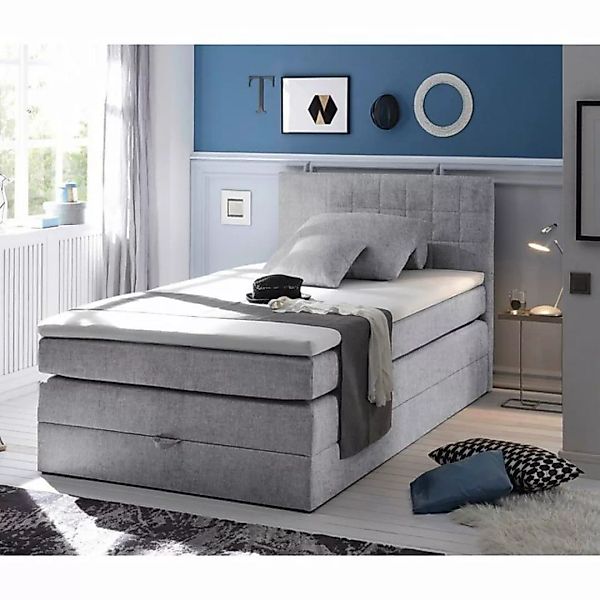 Boxspringbett 120x200 cm Jugendbett mit Bettkasten Husum-09 Hotelbett in He günstig online kaufen