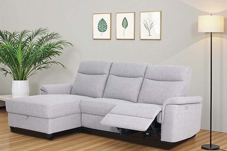 Home affaire Ecksofa »BRIONNE, L-Form, 255cm, manuelle u. elektrische Funkt günstig online kaufen