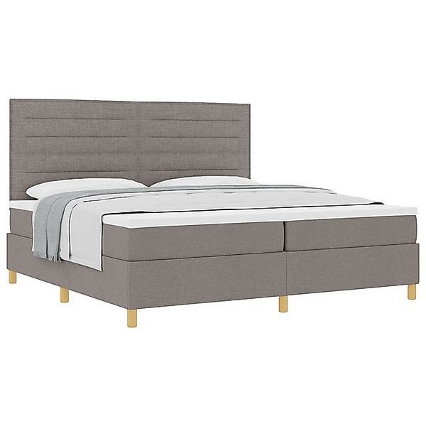 vidaXL Bett Boxspringbett mit Matratze Taupe 200x200 cm Stoff (1-tlg) günstig online kaufen