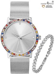 crystal blue Quarzuhr Damenuhr Mesh & günstig online kaufen