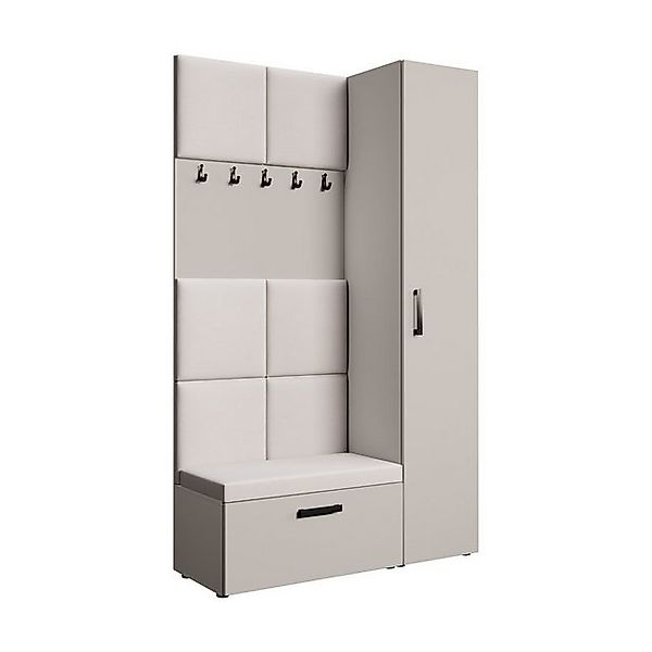 Beautysofa Garderobenschrank mit schmalem eintürigen Kleiderschrank mit Kle günstig online kaufen