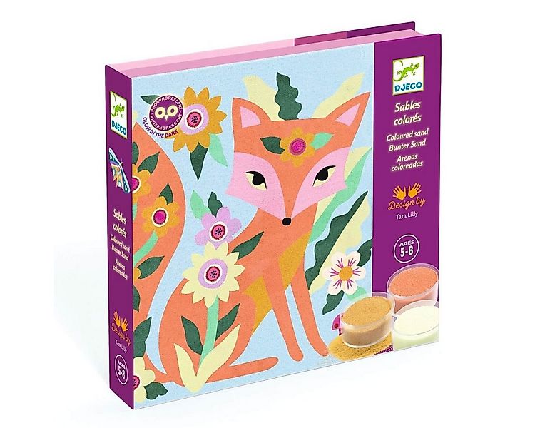 DJECO Kreativset Bastelpackung Sandbild: Garden lights leuchtet im Dunkeln günstig online kaufen