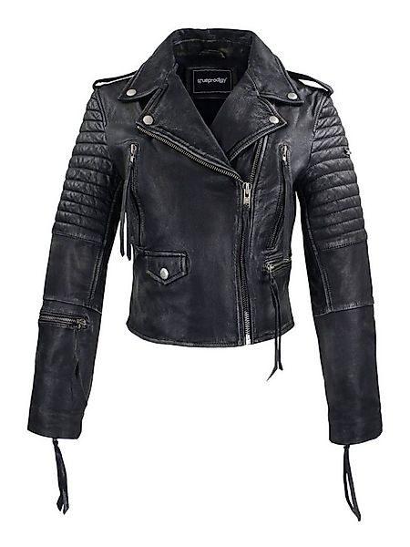 trueprodigy Lederjacke Avril mit Waschung und Reißverschluss Details günstig online kaufen