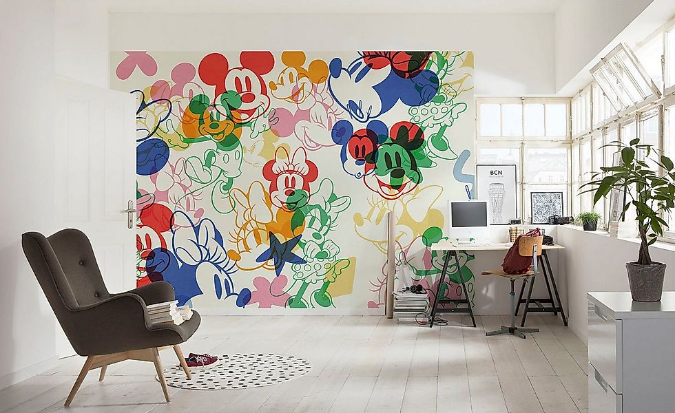 Komar Fototapete Digitaldruck Vlies - Mickey and Minnie Mixture - Größe 400 günstig online kaufen