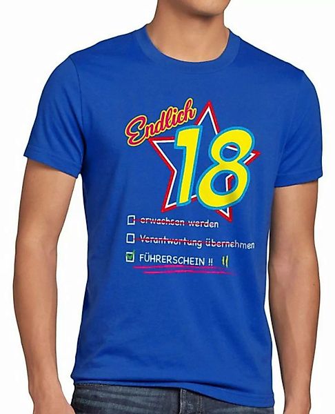 style3 Print-Shirt Herren T-Shirt Endlich 18 Führerschein Geburtstag Party günstig online kaufen