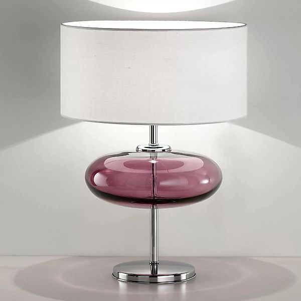 Tischlampe Show Elisse 62 cm Glaselement pink günstig online kaufen