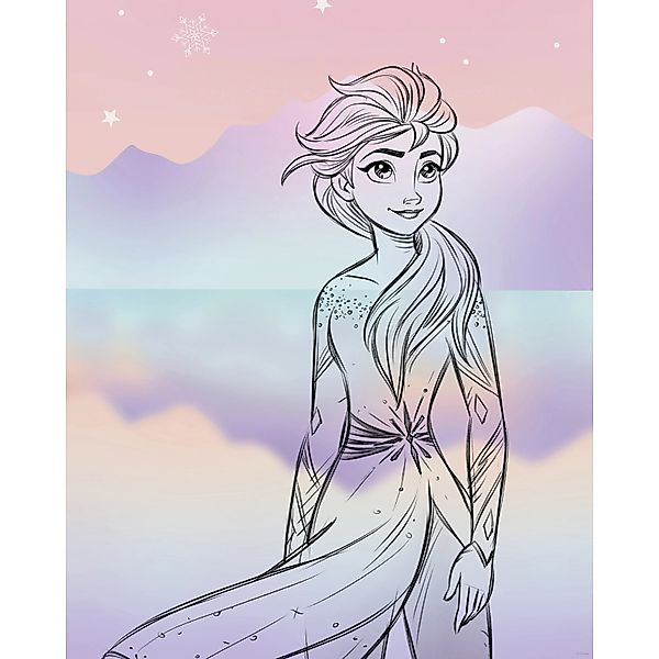 Komar Wandbild Disney Frozen Pastell Lights 40 cm x 50 cm Lila günstig online kaufen
