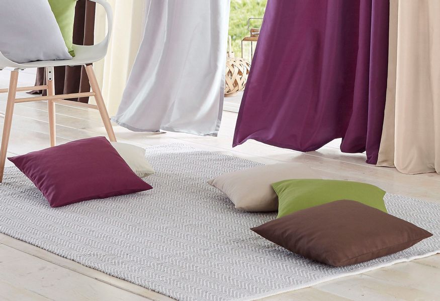 my home Dekokissen "Raja" einfarbig, Kissenhüllen ohne Füllung, 40 x 40 cm, günstig online kaufen