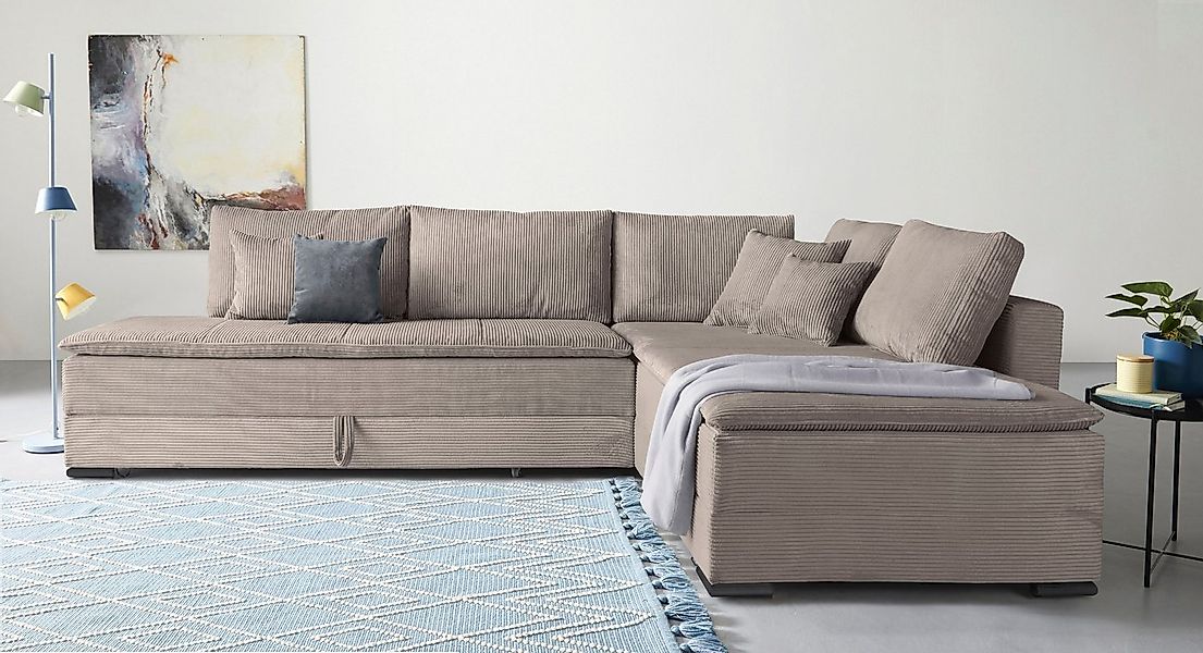 Home affaire Ecksofa Night & Day L-Form, B: 321 cm, mit Dauer-Schlaffunktio günstig online kaufen