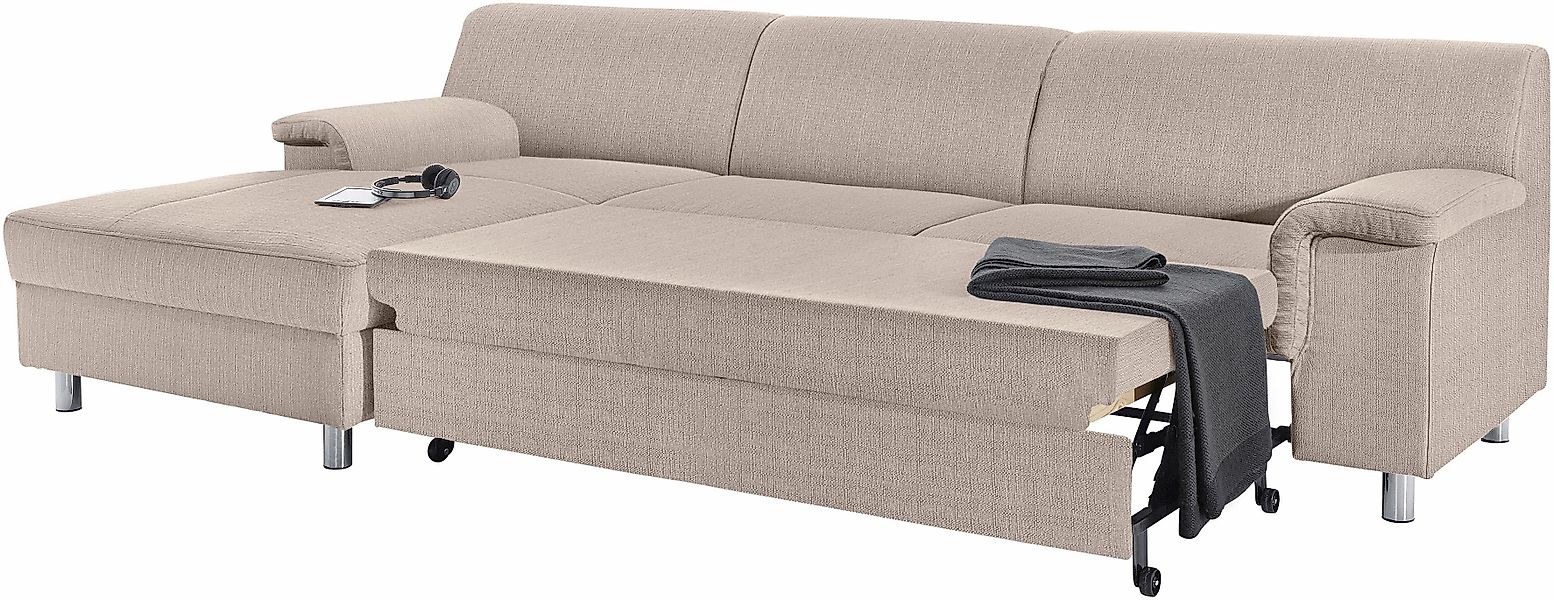 INOSIGN Ecksofa "Jamie, modern und elegant, Fußhöhe 9cm, L-Form,", wahlweis günstig online kaufen