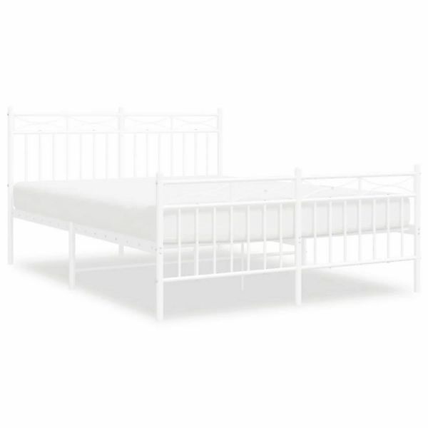 vidaXL Bettgestell mit Kopf- und Fußteil Metall Schwarz 140x200 cm Modell 1 günstig online kaufen
