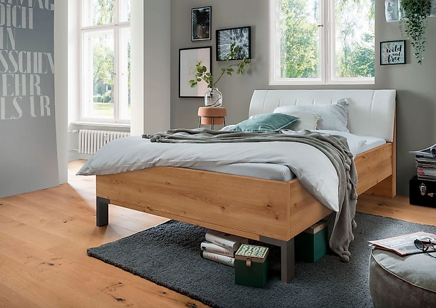 WIEMANN Futonbett "Monaco, Bettgestell, Bettrahmen, komfortables Polsterkop günstig online kaufen