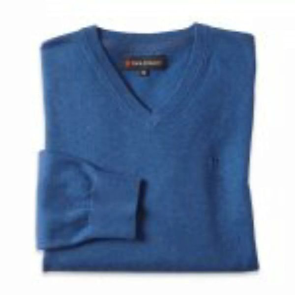 Aktueller V-Pullover, blau-mel günstig online kaufen
