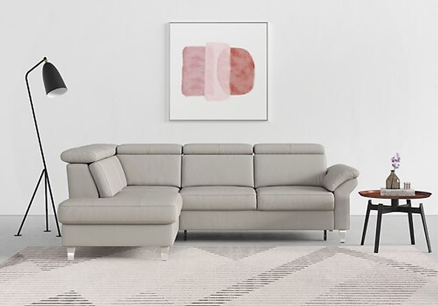 sit&more Ecksofa »Arngast L-Form« inklusive Kopfteilverstellung und Federke günstig online kaufen