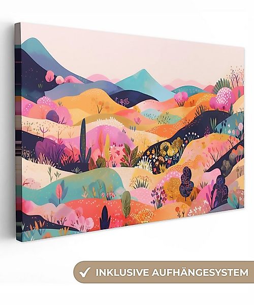 OneMillionCanvasses® Leinwandbild Wogende Hügel - Abstrakte Pflanzen - Vert günstig online kaufen