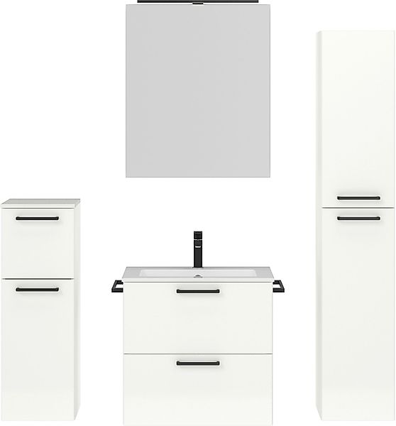 nobilia Badmöbel-Set "Tolvina" vormontiert, mit Soft-Close, 4 Stk. tlg. günstig online kaufen