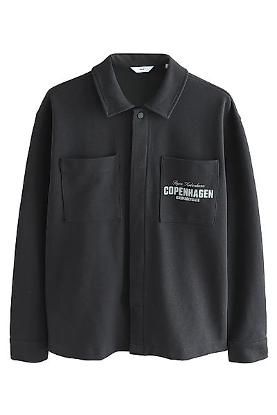 Next Kapuzenpullover Hemdjacke mit Grafik und günstig online kaufen
