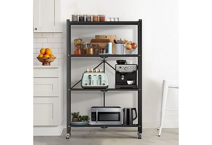 HomeMiYN Mehrzweckregal Klappregal mit Rollen Bücher Küchenregal Platzspare günstig online kaufen