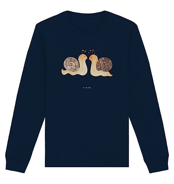 Mr. & Mrs. Panda Longpullover Größe XL Schnecken Liebe - French Navy - Gesc günstig online kaufen