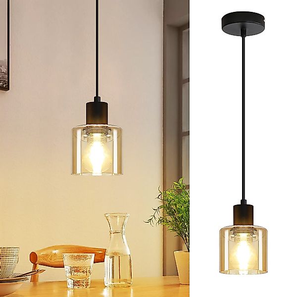 ZMH Pendelleuchte Esszimmer Bernstein 170CM Hängelampe günstig online kaufen