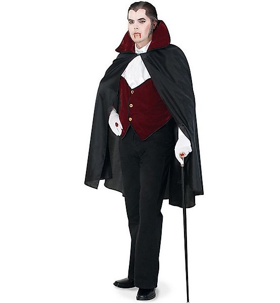 Fries Vampir-Kostüm Luxus Graf Dracula Umhang mit Piqué Weste und Jabot Hal günstig online kaufen