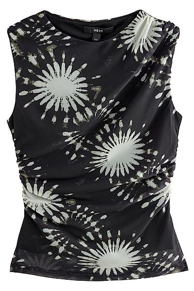 Next Blusentop Ärmelloses, gerafftes Mesh-Oberteil (1-tlg) günstig online kaufen