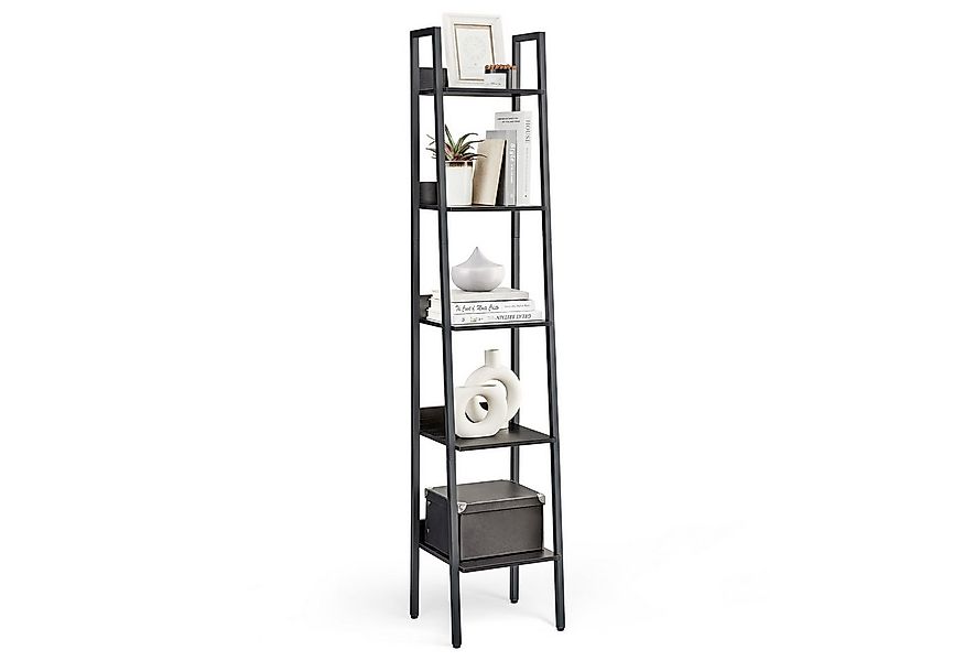 VASAGLE Standregal, Bücherregal, Leiterregal, 140/170 cm, Industrie-Design günstig online kaufen