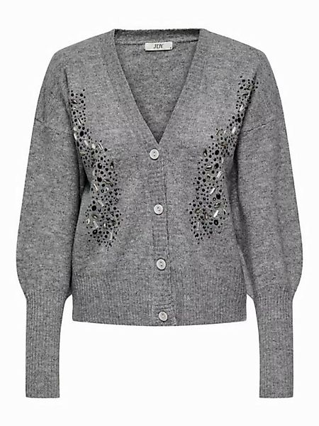 JACQUELINE de YONG Cardigan Strickjacke V-Ausschnitt Knopfleiste Bündchen J günstig online kaufen