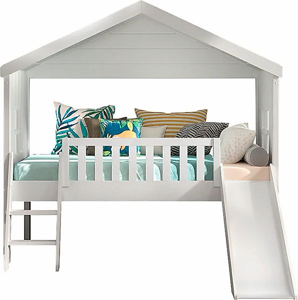 Vipack Hausbett "Kiefer massiv weiß lackiert, Made in Europe, stabil gebaut günstig online kaufen