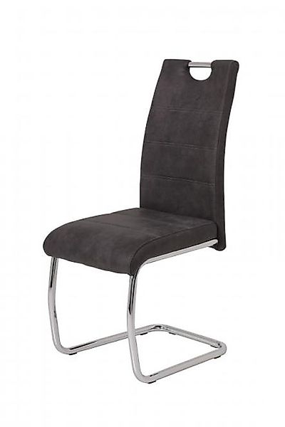Schwingstuhl 4er Set Vintage Anthrazit günstig online kaufen