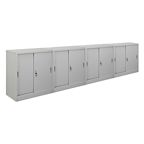 PROREGAL Mega Deal 4x Aktenschrank ELEPHANT mit Abschließbaren Schiebetüren günstig online kaufen