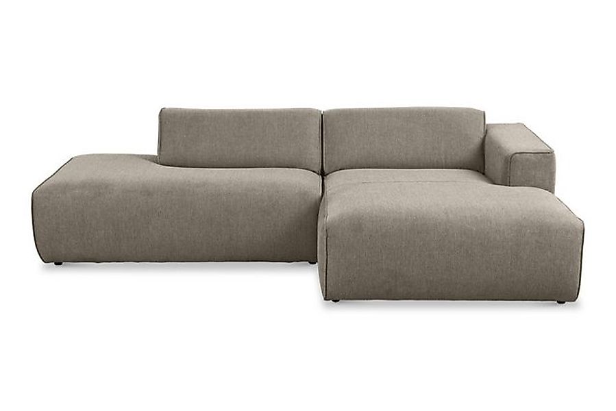 andas Ecksofa Noord, mit Kedernaht, Breite 227 cm, Cord, Struktur, Webstoff günstig online kaufen