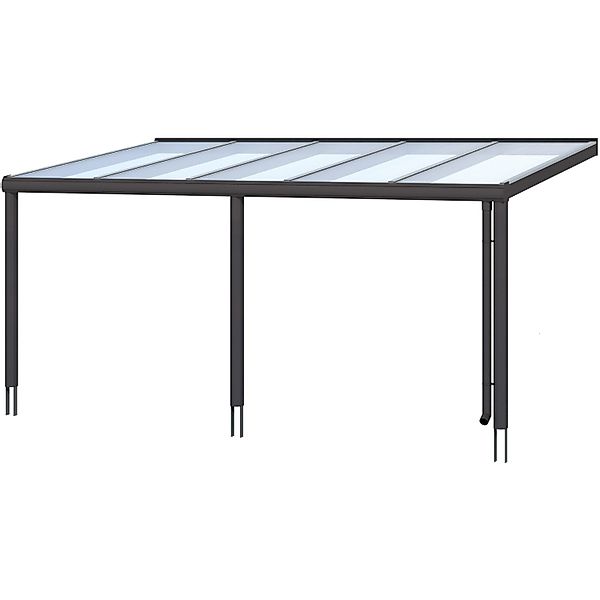 Terrassenüberdachung Garda 541 x 357 cm Aluminium Anthrazit günstig online kaufen