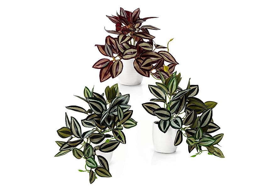 Kunstpflanze Künstliche hängepflanzen im Keramiktopf, Kunstpflanze hängend günstig online kaufen