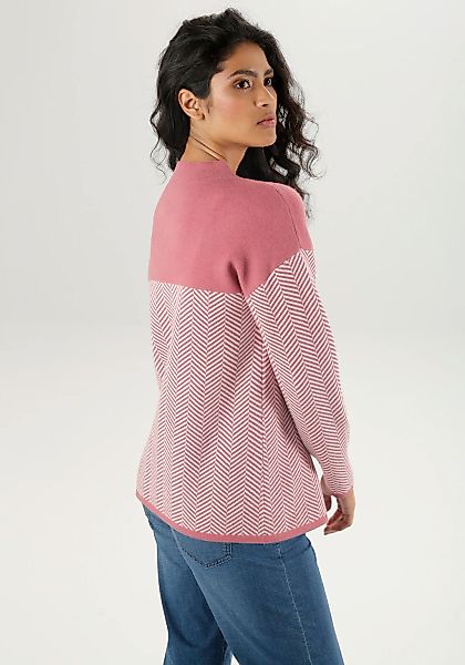 Aniston SELECTED Strickpullover, mit weiterem Stehkragen günstig online kaufen