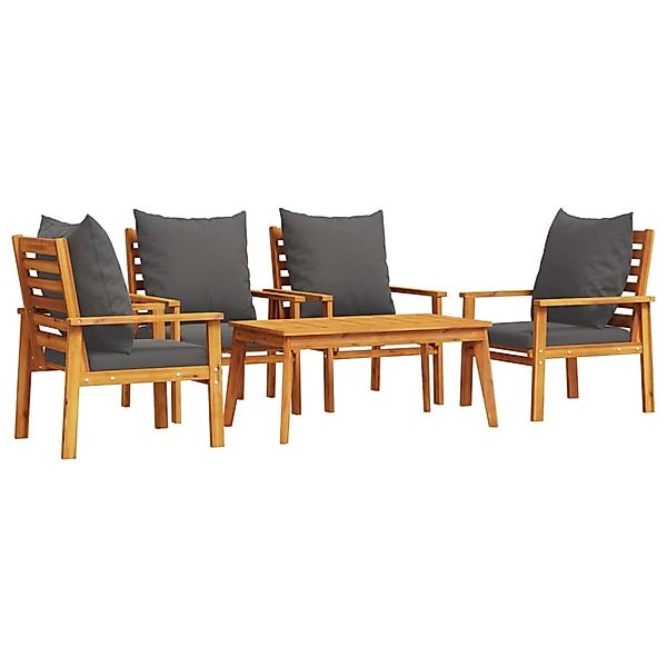 vidaXL 5-Tlg Garten-Lounge-Set mit Kissen Massivholz Akazie 3211805 günstig online kaufen