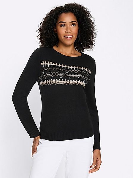 Sieh an! Strickpullover Langarm-Pullover Langarm Jacquard, Jersey günstig online kaufen