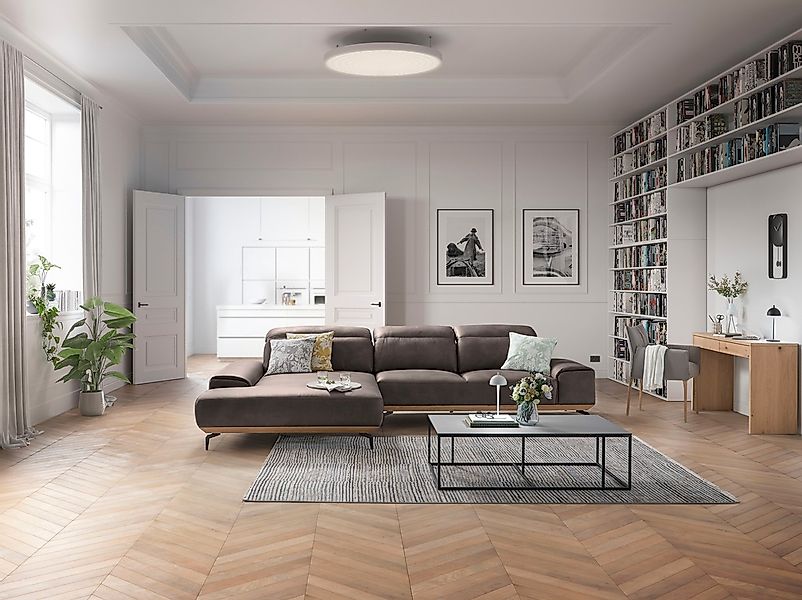 Musterring Wohnlandschaft "MR 2490", Fuß schwarz, Sitzhöhe 48cm, wahlweise günstig online kaufen