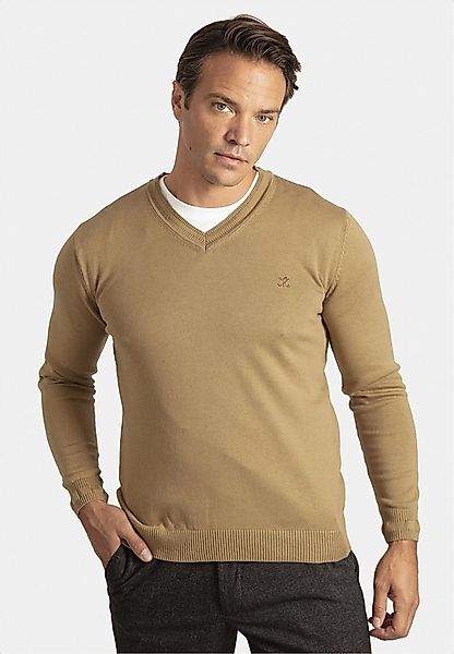 SIR RAYMOND TAILOR Strickpullover Los Angeles (1-tlg) mit klassischem V-Aus günstig online kaufen