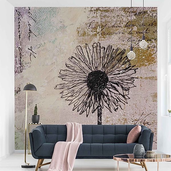 Bilderdepot24 Fototapete Blumen Shabby Pusteblume Blumentapete günstig online kaufen