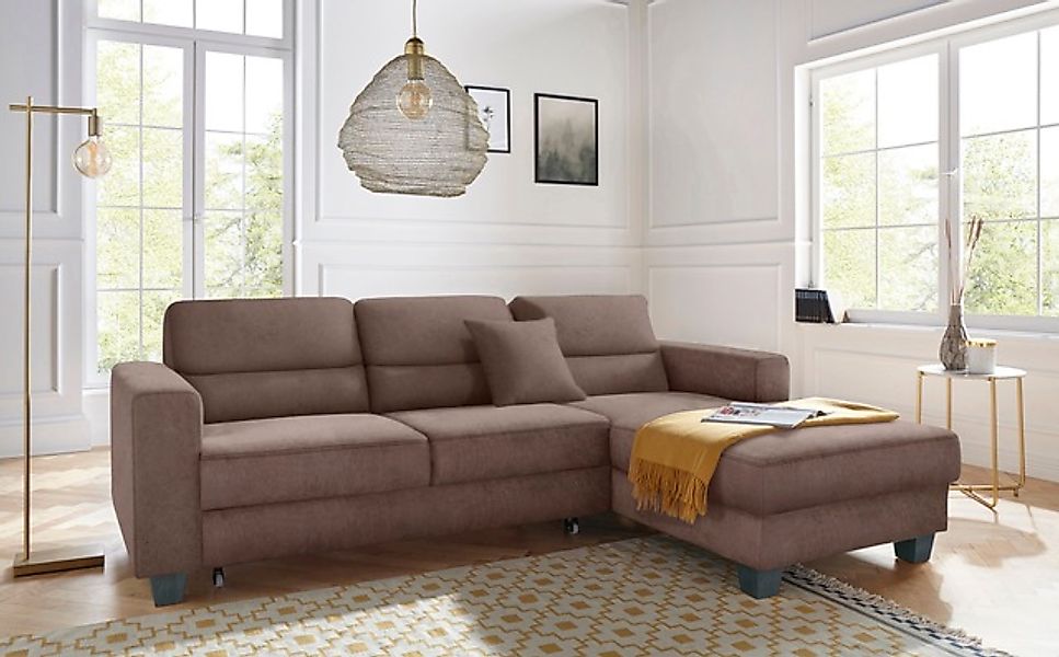 TRENDMANUFAKTUR Ecksofa »Chamber, zeitlos & modern, hoher Sitzkomfort, Brei günstig online kaufen