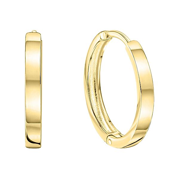 Vivance Paar Creolen 585/- Gelbgold matt/glanz günstig online kaufen