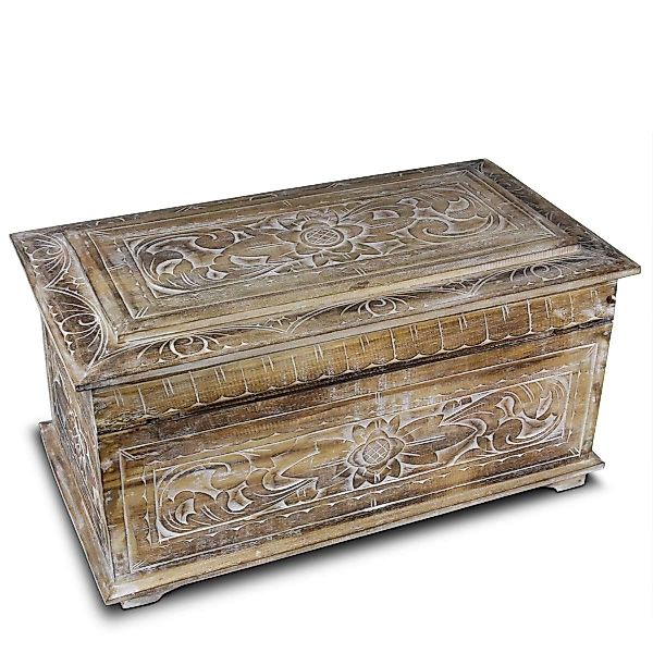 Oriental Galerie Truhe Truhe Albesiaholz Natur günstig online kaufen